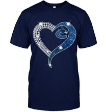 Load image into Gallery viewer, Vancouver Canucks glitter diamond heart shirt