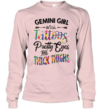 Load image into Gallery viewer, Gemini girl with tattoos pretty eyes and thick thighs Ash T Shirt
