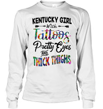 Load image into Gallery viewer, Kentucky girl tattoos pretty eyes and thick thighs White T Shirt