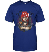 Load image into Gallery viewer, Oklahoma Sooners Jack Skellington shirt