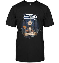 Load image into Gallery viewer, Seattle Seahawks Jack Skellington shirt