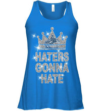 Load image into Gallery viewer, Vancouver Canucks king haters gonna hate crown glitter pattern t shirt