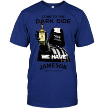 Load image into Gallery viewer, Darth vader loves jameson Hello darkness my old friend i've come to drink with you again t shirt