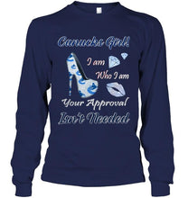 Load image into Gallery viewer, Canucks Girl I am who I am your approval isn't needed Vancouver Canucks fan high heel glittering shirt