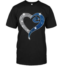 Load image into Gallery viewer, Vancouver Canucks glitter diamond heart shirt
