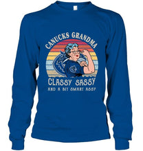 Load image into Gallery viewer, Vancouver Canucks strong grandma classy sassy and a bit smart asy retro art t shirt