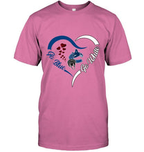 Load image into Gallery viewer, Go Blue Go white Vancouver Canucks fan heart shirt