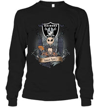 Load image into Gallery viewer, Oakland Raiders Jack Skellington shirt