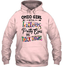 Load image into Gallery viewer, Ohio girl tattoos pretty eyes and thick thighs White T Shirt
