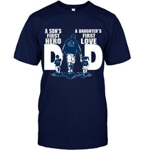 Load image into Gallery viewer, Vancouver Canucks Dad son's first hero daughter's first love shirt