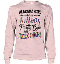 Load image into Gallery viewer, Alabama girl tattoos pretty eyes and thick thighs White T Shirt