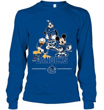 Load image into Gallery viewer, Vancouver Canucks mickey donald goofy fan shirt