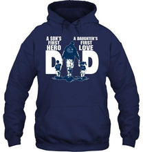 Load image into Gallery viewer, Vancouver Canucks Dad son's first hero daughter's first love shirt
