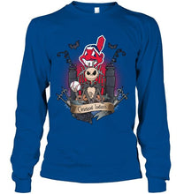 Load image into Gallery viewer, Cleveland Indians Jack Skellington shirt