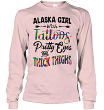 Load image into Gallery viewer, Alaska girl tattoos pretty eyes and thick thighs White T Shirt