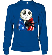 Load image into Gallery viewer, Jack Skellington American flag shirt