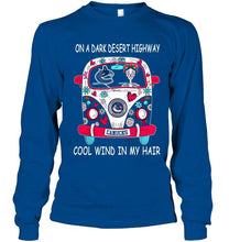 Load image into Gallery viewer, On dark desert high way Cool wind in my hair Vancouver Canucks hippie car shirt