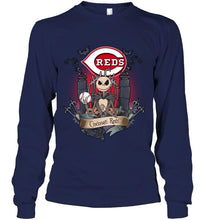 Load image into Gallery viewer, Cincinnati Reds Jack Skellington shirt