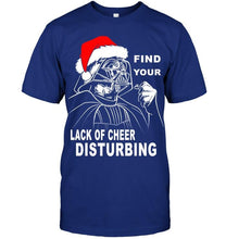 Load image into Gallery viewer, I find you lack of cheer disturbing christmas santa darth vader star wars fan t shirt