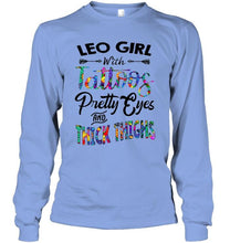 Load image into Gallery viewer, leo girl with tattoos pretty eyes and thick thighs Ash T Shirt