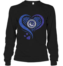Load image into Gallery viewer, Vancouver Canucks heart glittering shirt