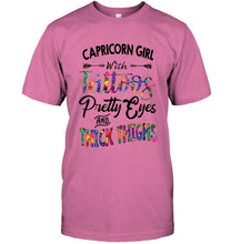 Load image into Gallery viewer, Capricorn girl with tattoos pretty eyes and thick thighs Ash T Shirt
