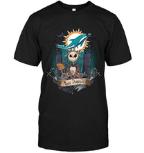 Load image into Gallery viewer, Miami Dolphins Jack Skellington shirt