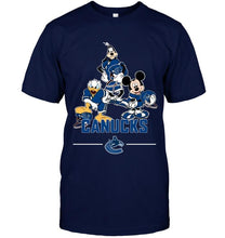 Load image into Gallery viewer, Vancouver Canucks mickey donald goofy fan shirt