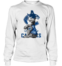 Load image into Gallery viewer, Vancouver Canucks tattoo cat funny fan t shirt