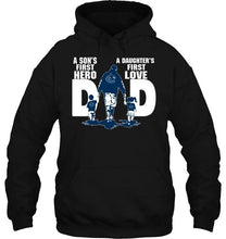 Load image into Gallery viewer, Vancouver Canucks Dad son's first hero daughter's first love shirt