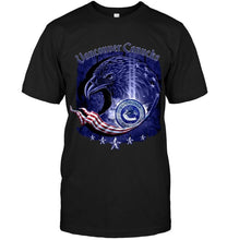 Load image into Gallery viewer, vancouver canucks eagle american flag shirt