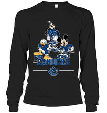 Load image into Gallery viewer, Vancouver Canucks mickey donald goofy fan shirt