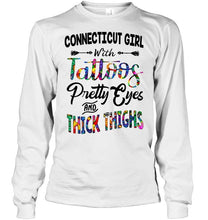 Load image into Gallery viewer, Connecticut girl tattoos pretty eyes and thick thighs White T Shirt