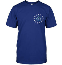 Load image into Gallery viewer, Stand for the flag kneel for the cross Vancouver Canucks nation shirt