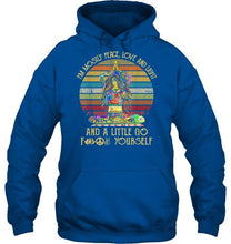 Load image into Gallery viewer, I'm Mostly Peace Love And Light And A Little Go Yoga Tattoo T Shirt