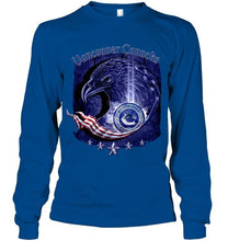 Load image into Gallery viewer, vancouver canucks eagle american flag shirt