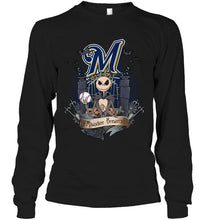 Load image into Gallery viewer, Milwaukee Brewers Jack Skellington shirt