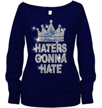 Load image into Gallery viewer, Vancouver Canucks king haters gonna hate crown glitter pattern t shirt
