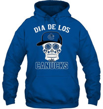 Load image into Gallery viewer, Dia de los Vancouver Canucks sugar skull poco loco shirt