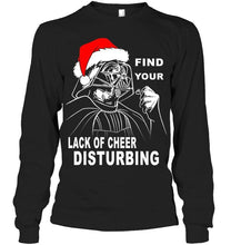 Load image into Gallery viewer, I find you lack of cheer disturbing christmas santa darth vader star wars fan t shirt