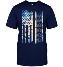 Load image into Gallery viewer, Vancouver Canucks 4th july independence day american flag shirt