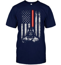 Load image into Gallery viewer, Darth vader star wars american flag t shirt