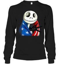 Load image into Gallery viewer, Jack Skellington American flag shirt