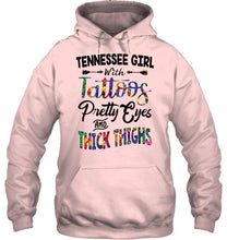 Load image into Gallery viewer, Tennessee girl tattoos pretty eyes and thick thighs White T Shirt