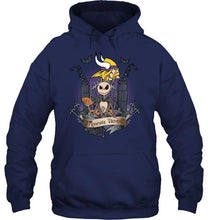 Load image into Gallery viewer, Minnesota Vikings Jack Skellington shirt