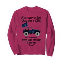 Load image into Gallery viewer, Once upon a time a girl really loved jeeps and Vancouver Canucks it was me