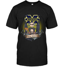 Load image into Gallery viewer, Michigan Wolverines Jack Skellington shirt