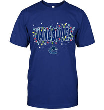 Load image into Gallery viewer, Vancouver Canucks christmas fairy lights t shirt