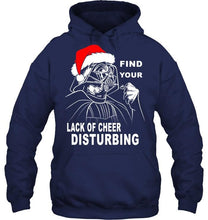 Load image into Gallery viewer, I find you lack of cheer disturbing christmas santa darth vader star wars fan t shirt