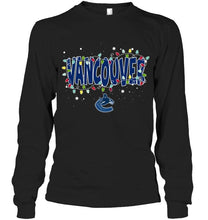 Load image into Gallery viewer, Vancouver Canucks christmas fairy lights t shirt